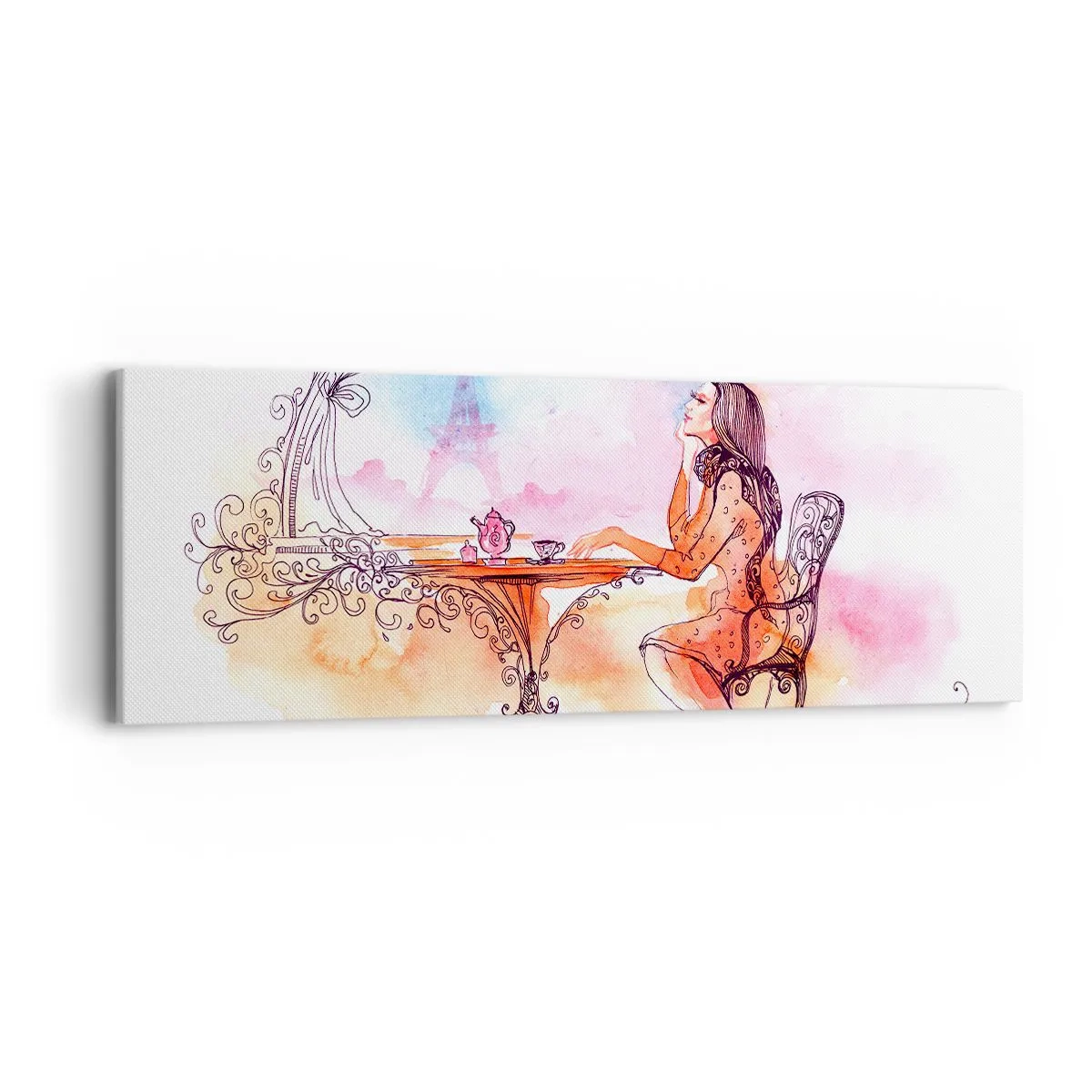 Obraz na plátně - Pařížská elegance - 90x30 cm