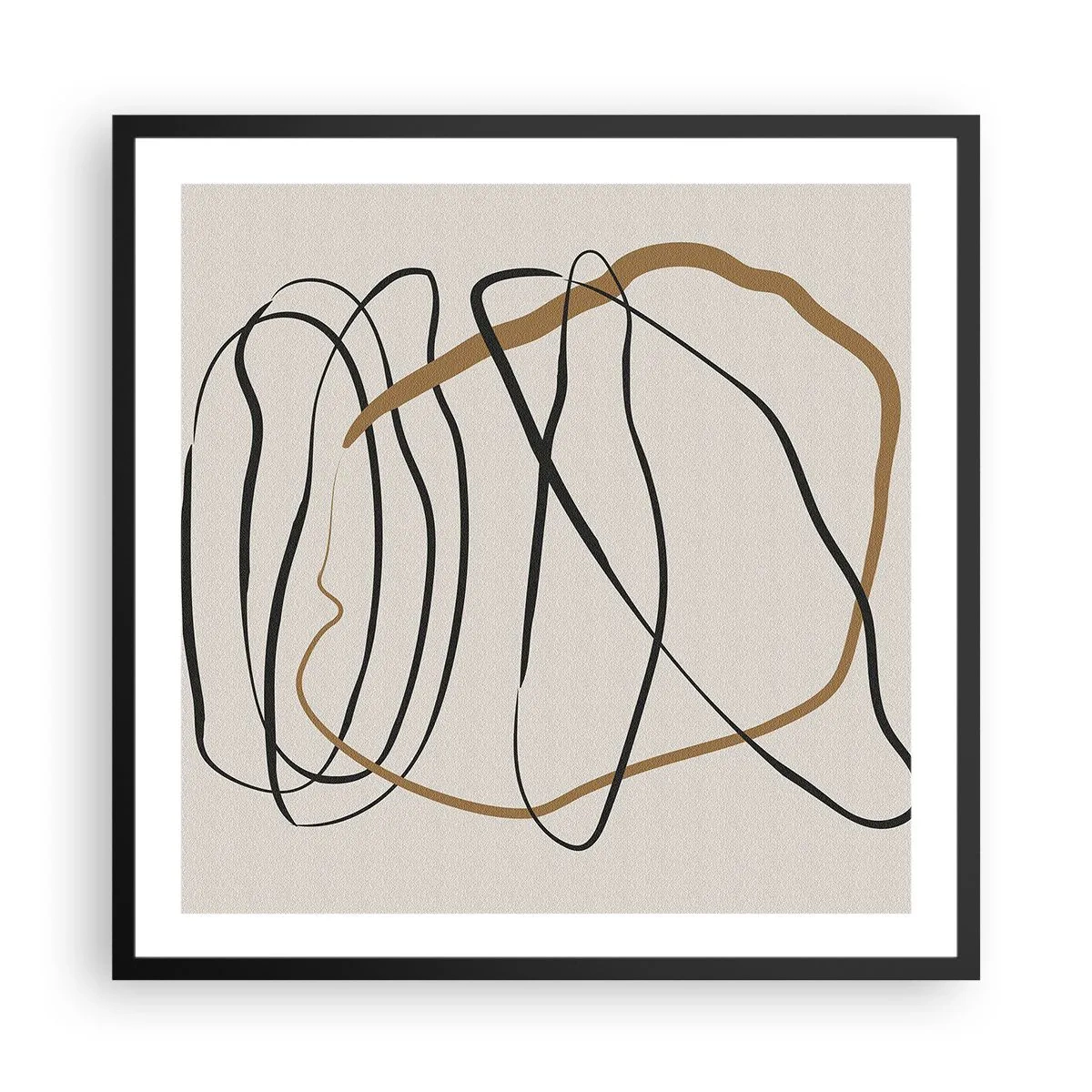 Plakát v černém rámu - Kompozice – tanec ve smyčce - 60x60 cm