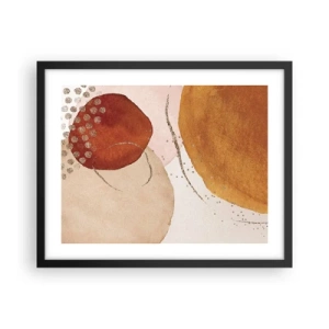 Plakát v černém rámu - Zaoblení a pohyb - 50x40 cm