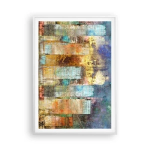 Plakát v bílém rámu - Prosluněná metropole - 70x100 cm
