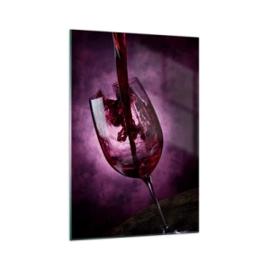 Obraz na skle - Šarlatová? Karmín? Ne, rubín. - 70x100 cm