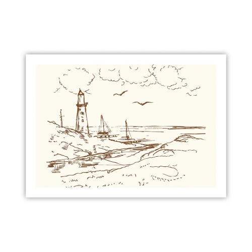 Plakát - Náčrt letních vzpomínek - 70x50 cm