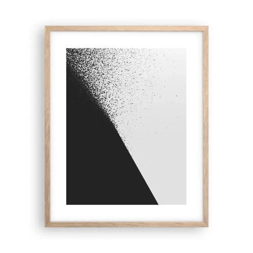 Plakát v rámu světlý dub - Rychleji a rychleji, více a více - 40x50 cm