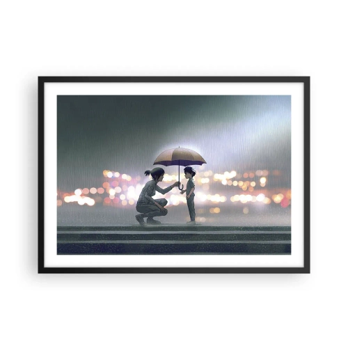 Plakát v černém rámu - A vše je v pořádku - 70x50 cm