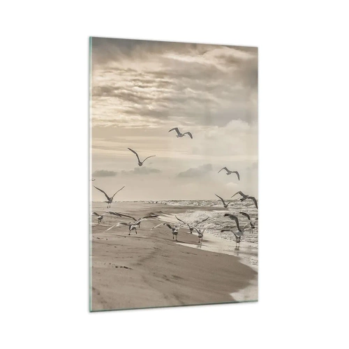 Obraz na skle - Šumění moře, zpěv ptáků - 80x120 cm