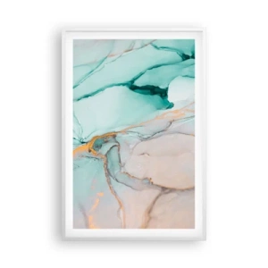 Plakát v bílém rámu - Tanec tvarů a barev - 61x91 cm