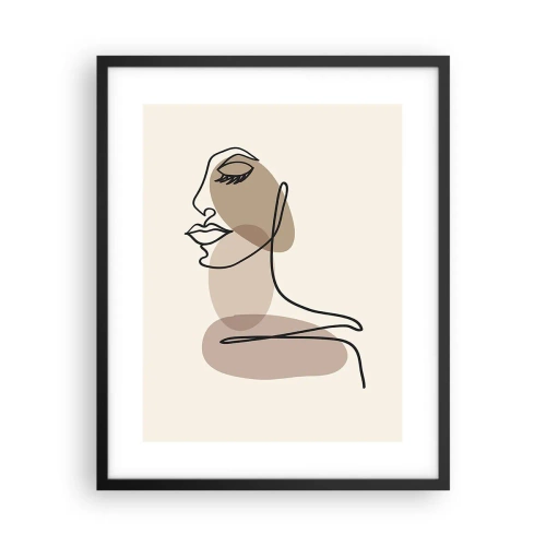 Plakát v černém rámu - Při poslechu samé sebe - 40x50 cm