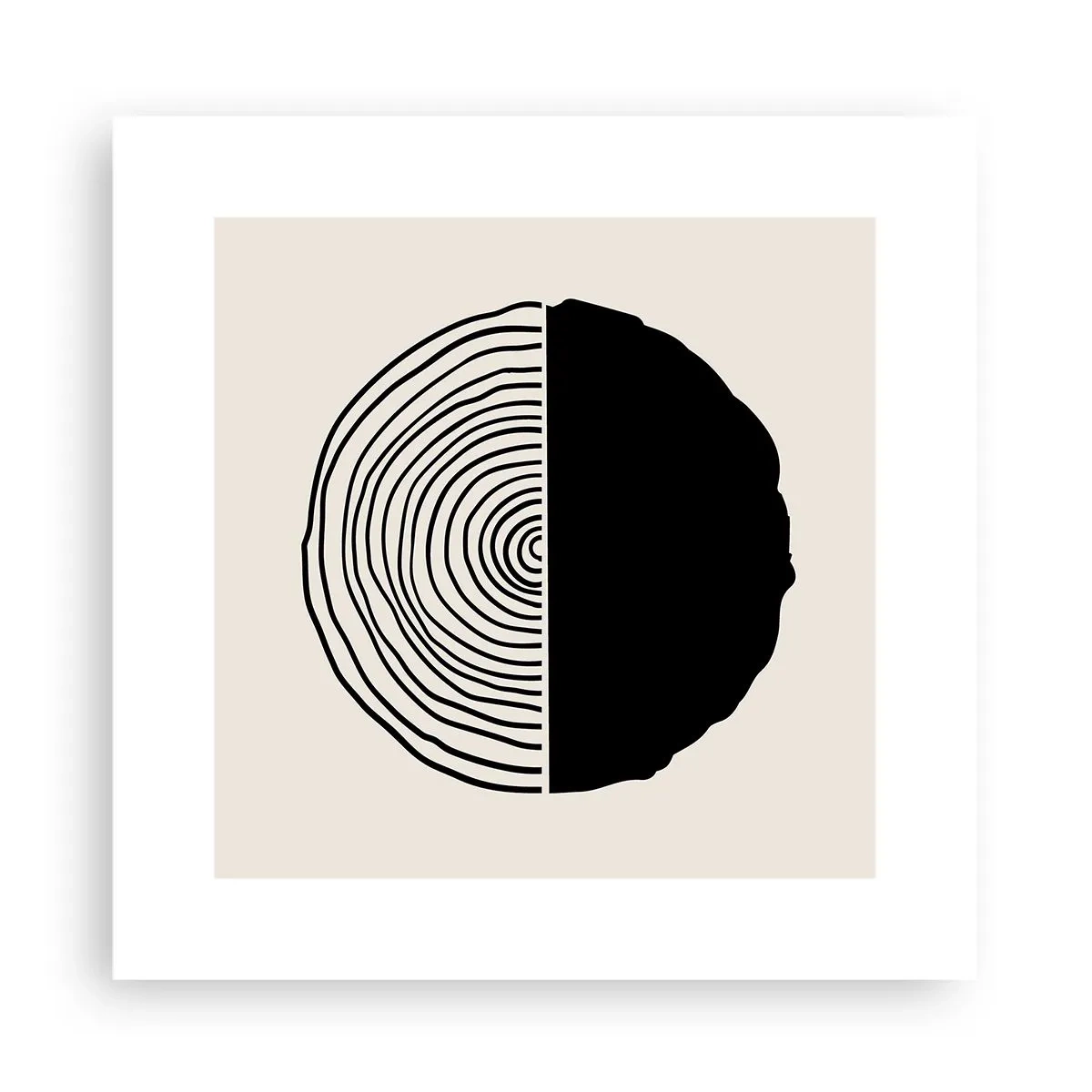 Plakát - Půl na půl - 30x30 cm