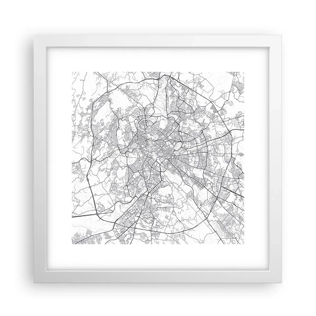 Plakát v bílém rámu - Římský kruh - 30x30 cm