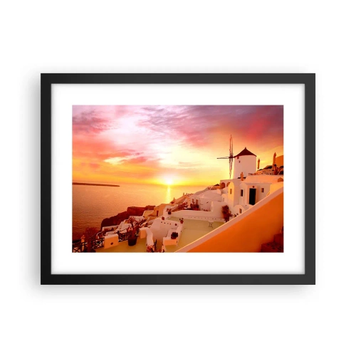 Plakát v černém rámu - Rozplynout se v bílé a zlaté - 40x30 cm