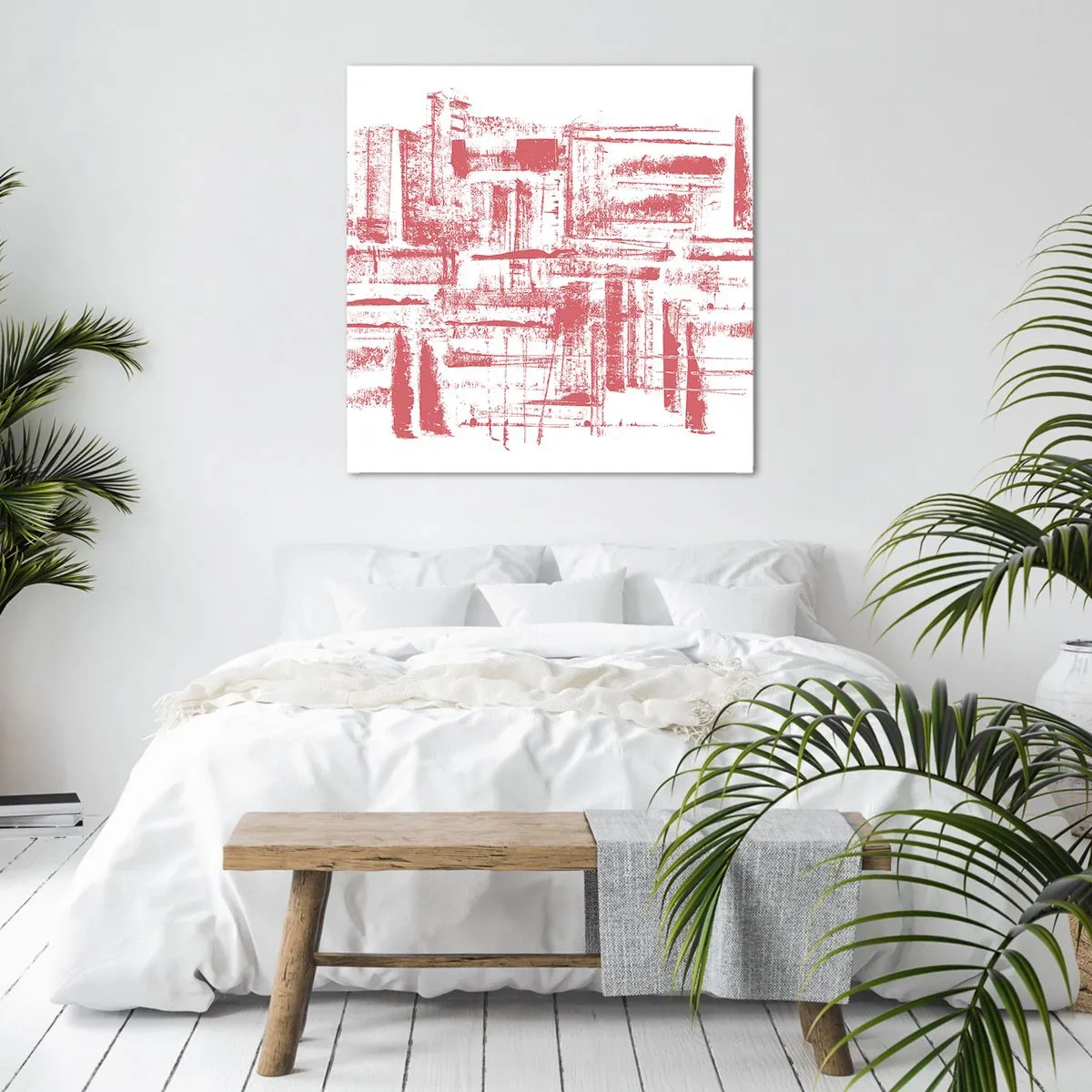 Obraz na plátně - Červené město - 70x70 cm