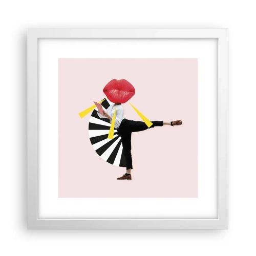 Plakát v bílém rámu - Surrealistický pop-art - 30x30 cm