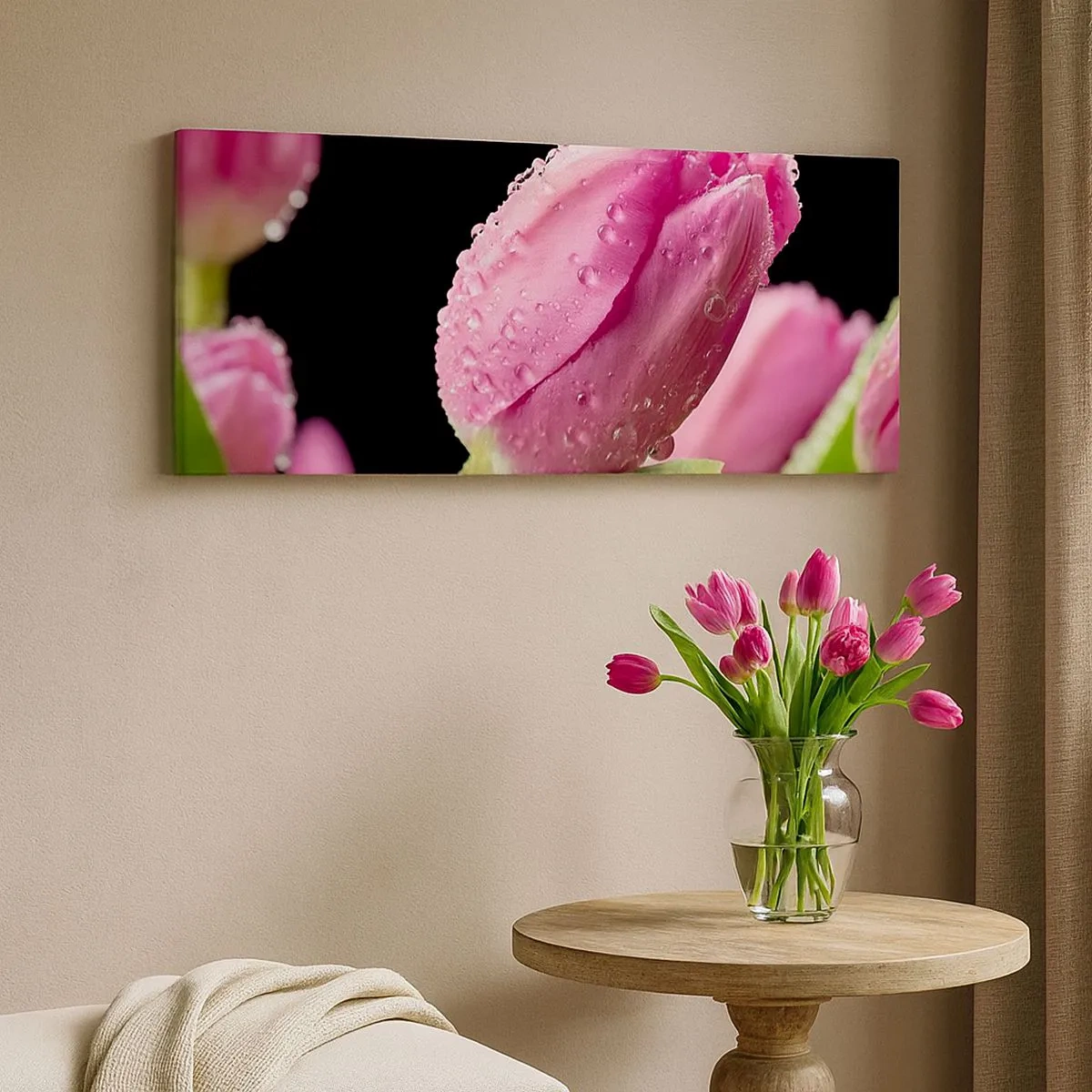 Obraz na plátně - Liliový sen v rose - 100x40 cm