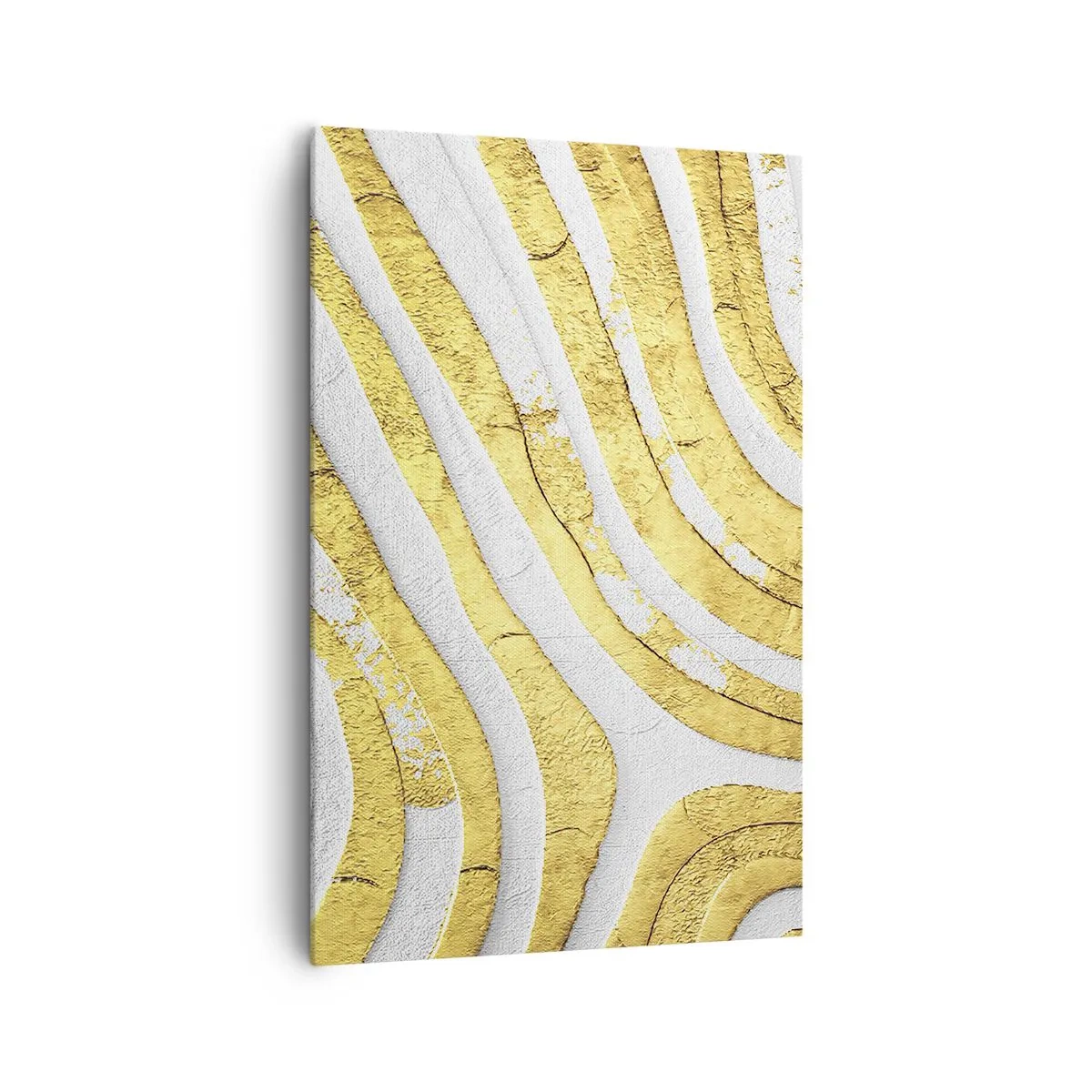 Obraz na plátně - Kompozice v bílé a zlaté - 80x120 cm