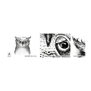 Vzor Fototapety Samolepicí Deluxe Sticker - Moudře a s láskou - Sova, Pro děti, Zvířata - 100x30 cm
