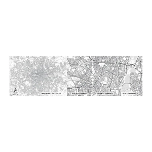 Fototapeta Vzorek Standard Eco - Mapa londýnského labyrintu - Město, Mapa města, Londýn - 100x30 cm