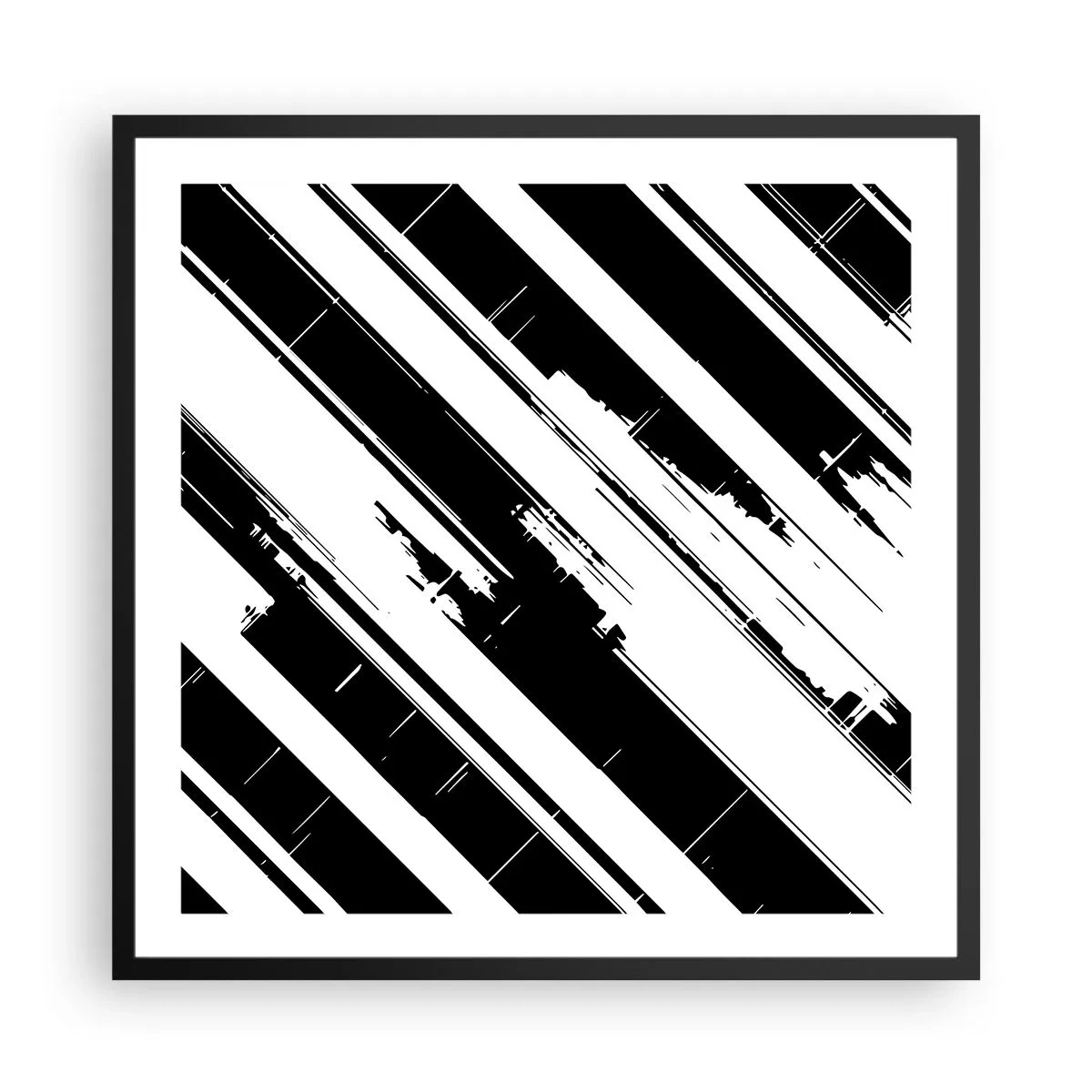 Plakát v černém rámu - Intenzivní a dynamická kompozice - 60x60 cm
