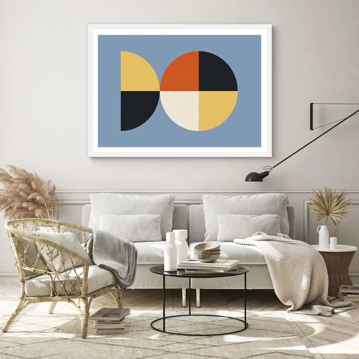 Plakát v bílém rámu - Koukej a počítej - 91x61 cm