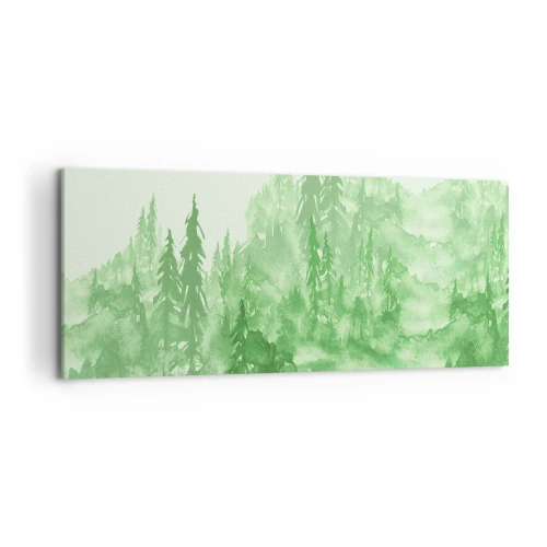 Obraz na plátně - Rozmazaný zelenou mlhou - 120x50 cm