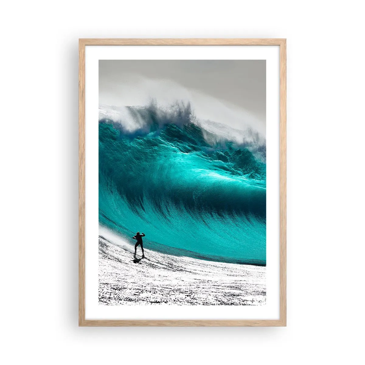 Plakát v rámu světlý dub - Výzva přijata - 50x70 cm