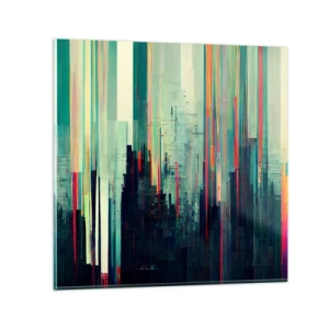 Obraz na skle - Futuristické město - 60x60 cm