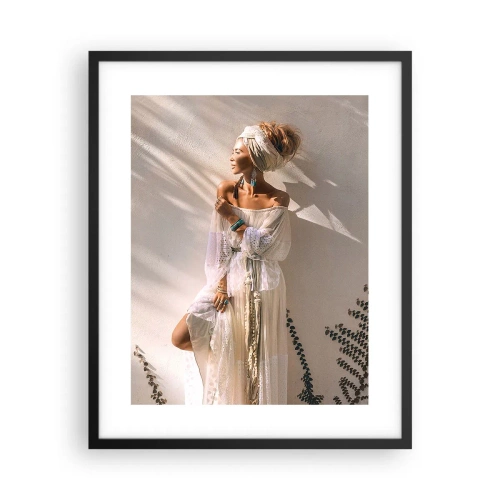 Plakát v černém rámu - Slunce a dívka - 40x50 cm