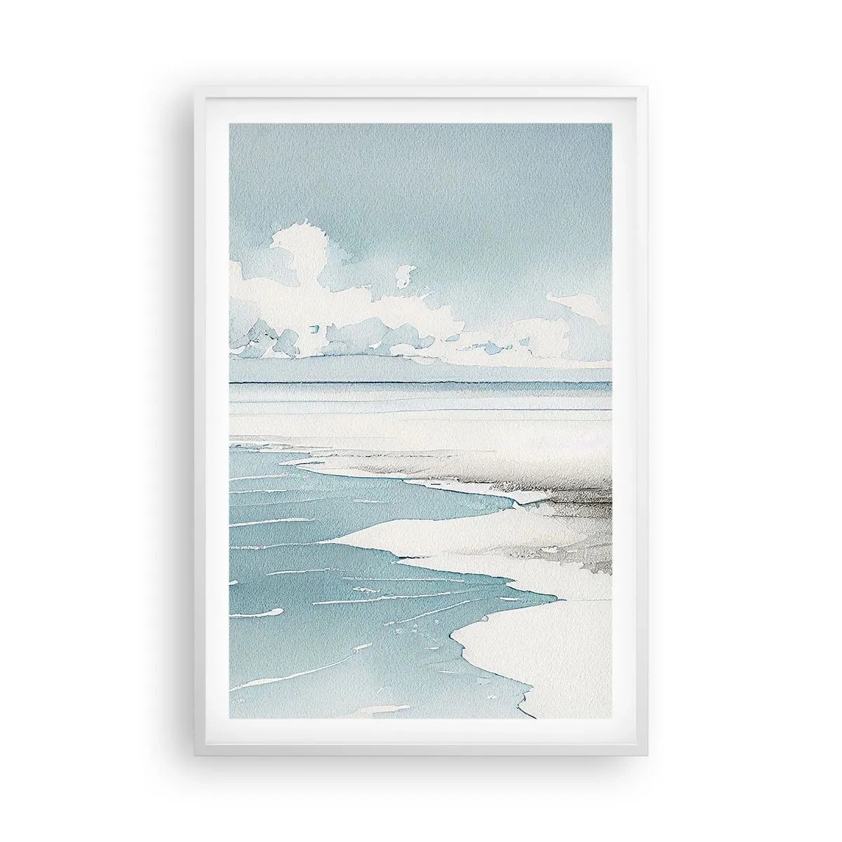 Plakát v bílém rámu - Jemný příliv - 61x91 cm