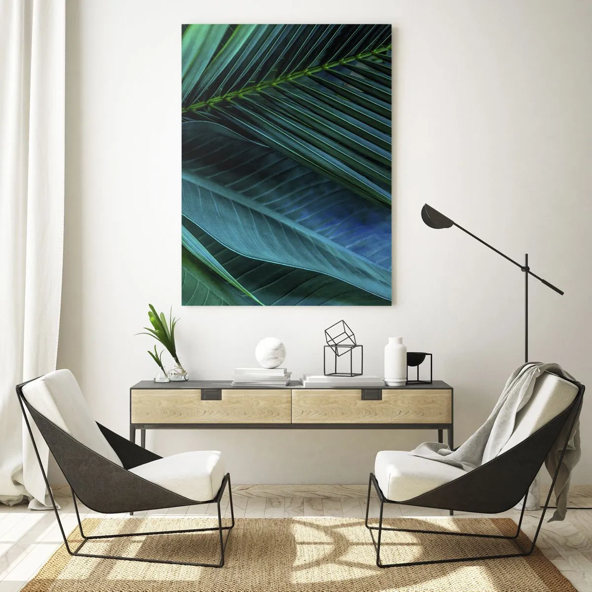 Obraz na skle - Anatomie zelené - 70x100 cm