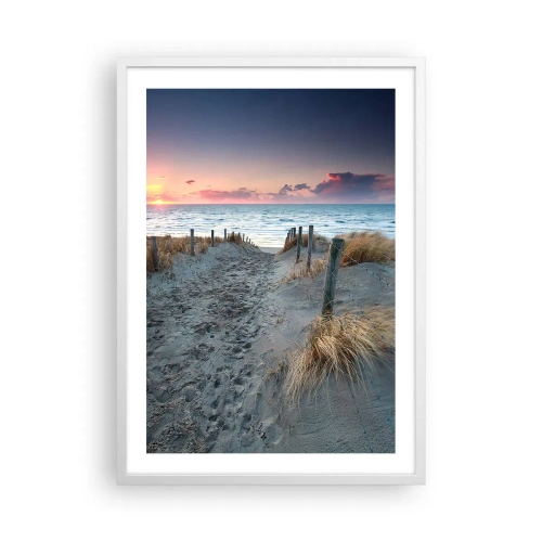 Plakát v bílém rámu - Za trochu lásky šel bych světa kraj… - 50x70 cm