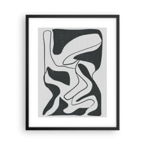 Plakát v černém rámu - Abstraktní hra v labyrintu - 40x50 cm