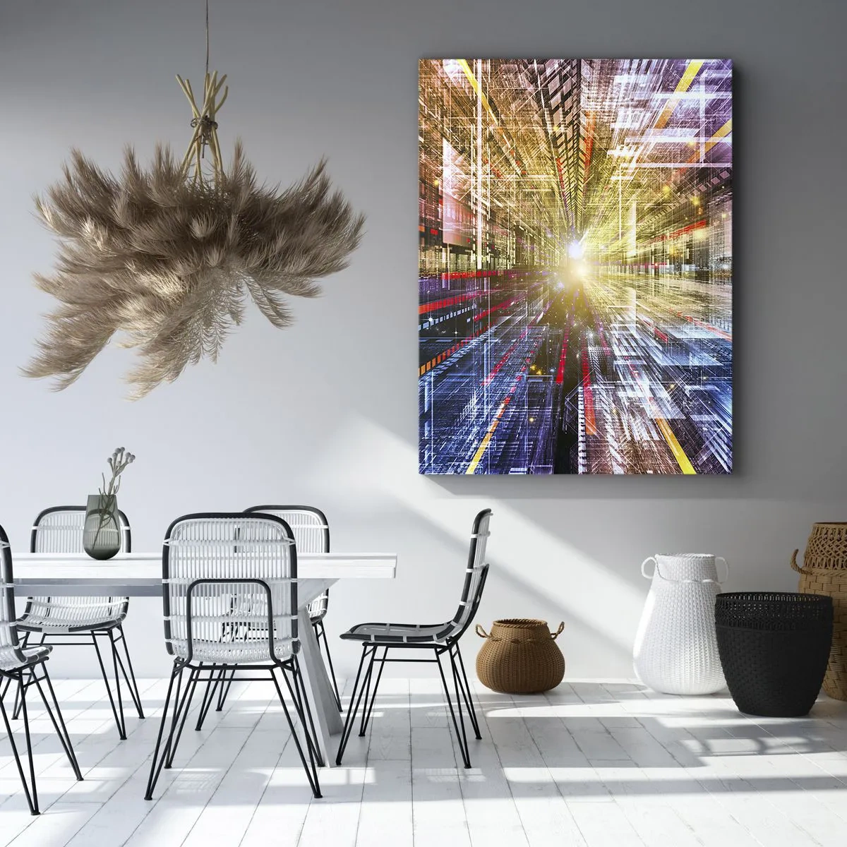 Obraz na plátně - Osvětlená chodba - 45x80 cm