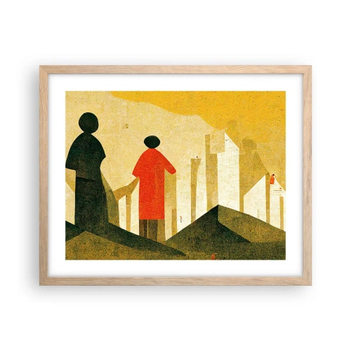 Plakát v rámu světlý dub - Ještě hodně daleko - 50x40 cm