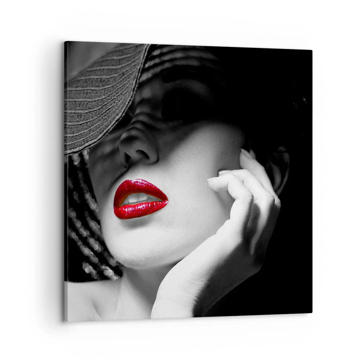 Obraz na plátně - Studie v šarlatové - 50x50 cm