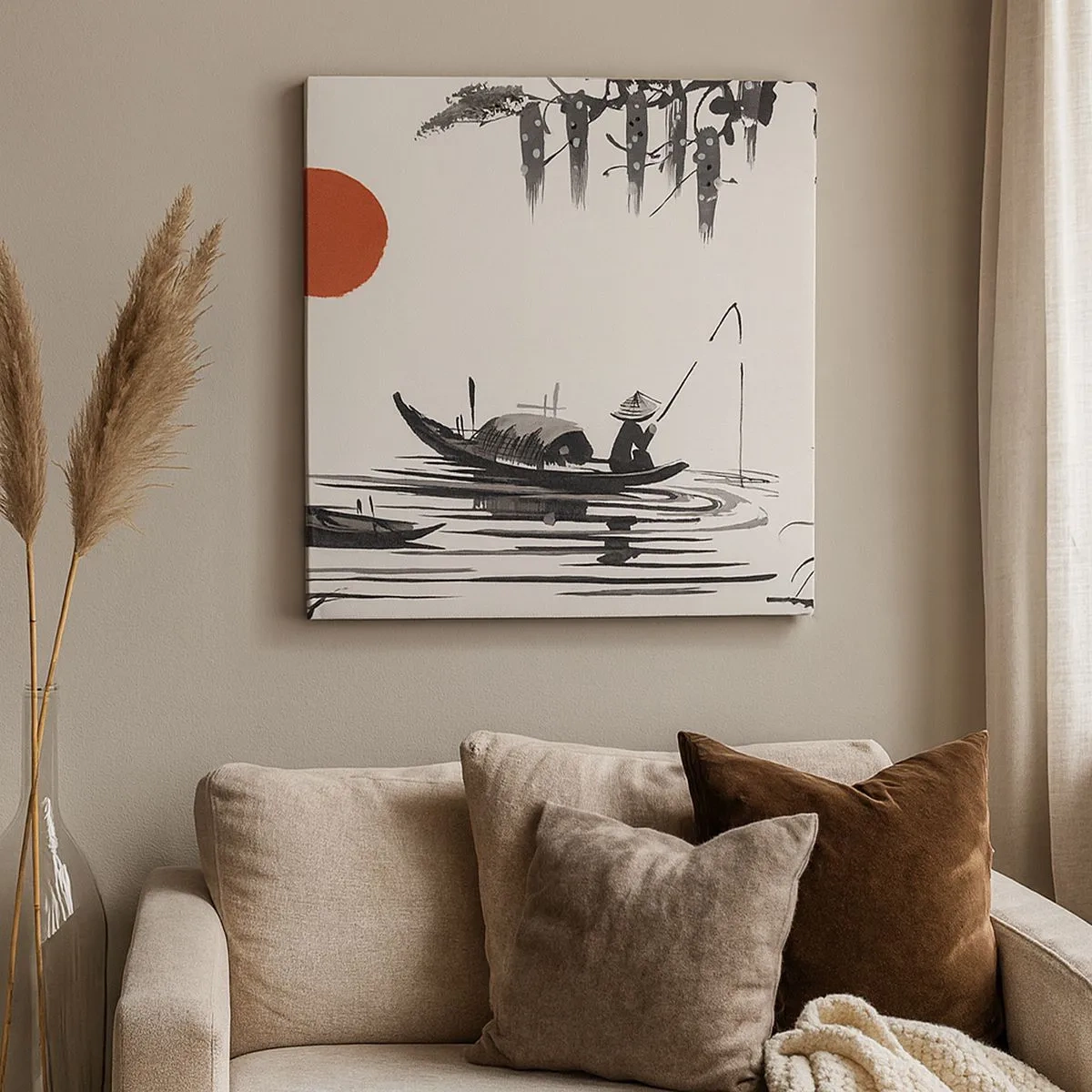 Obraz na plátně - Asijské odpoledne - 30x30 cm