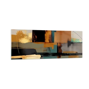 Obraz na skle - Abstrakce – světlo a stín - 140x50 cm