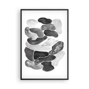 Plakát v černém rámu - Kamenitá abstrakce - 61x91 cm