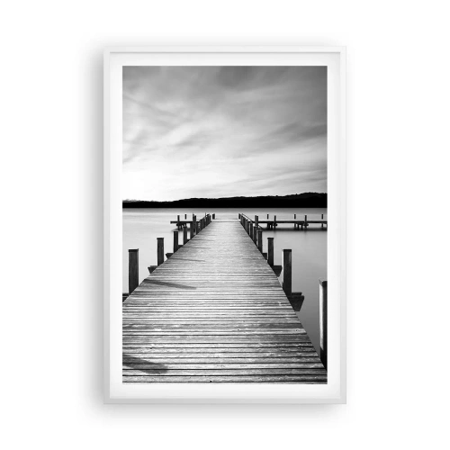Plakát v bílém rámu - U napajedla – klidu - 61x91 cm