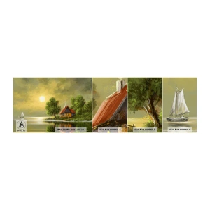 Fototapeta Vzorek Standard Eco - Krásně, jako z obrázku - Krajina, Venkovský dům, Plachetnice - 100x30 cm