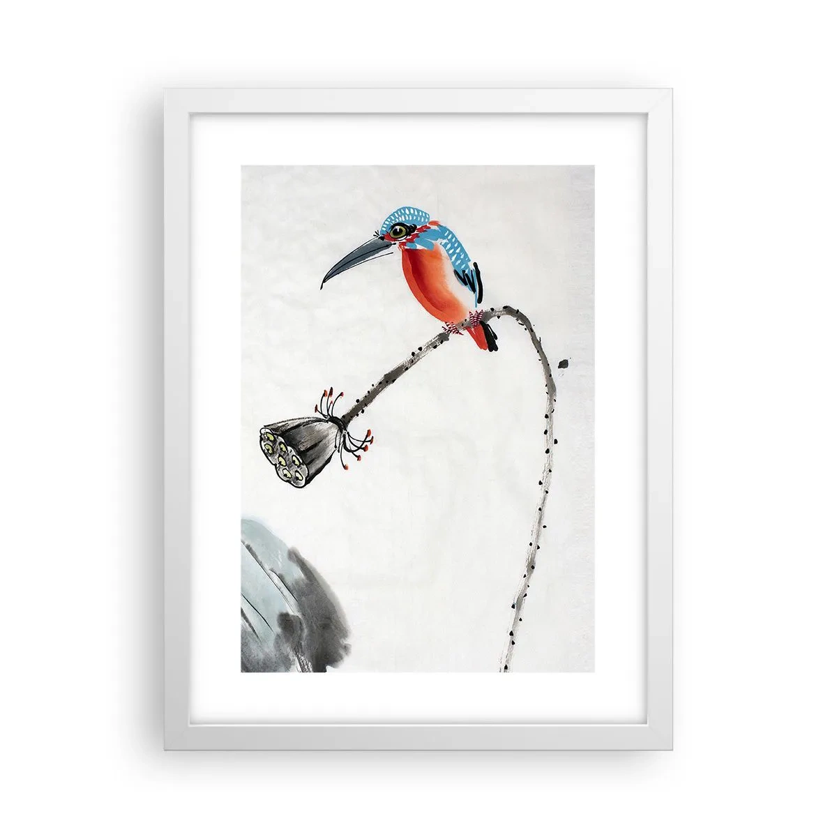 Plakát v bílém rámu - Život louky - 30x40 cm