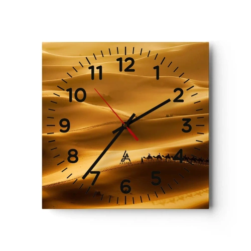 Nástěnné hodiny - Karavana na vlnách pouště - 40x40 cm