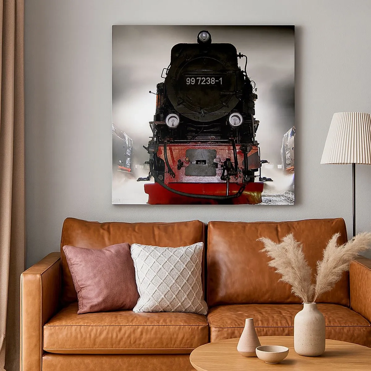 Obraz na plátně - Stojí a sápe, funí a fouká - 30x30 cm