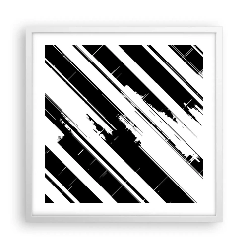 Plakát v bílém rámu - Intenzivní a dynamická kompozice - 50x50 cm