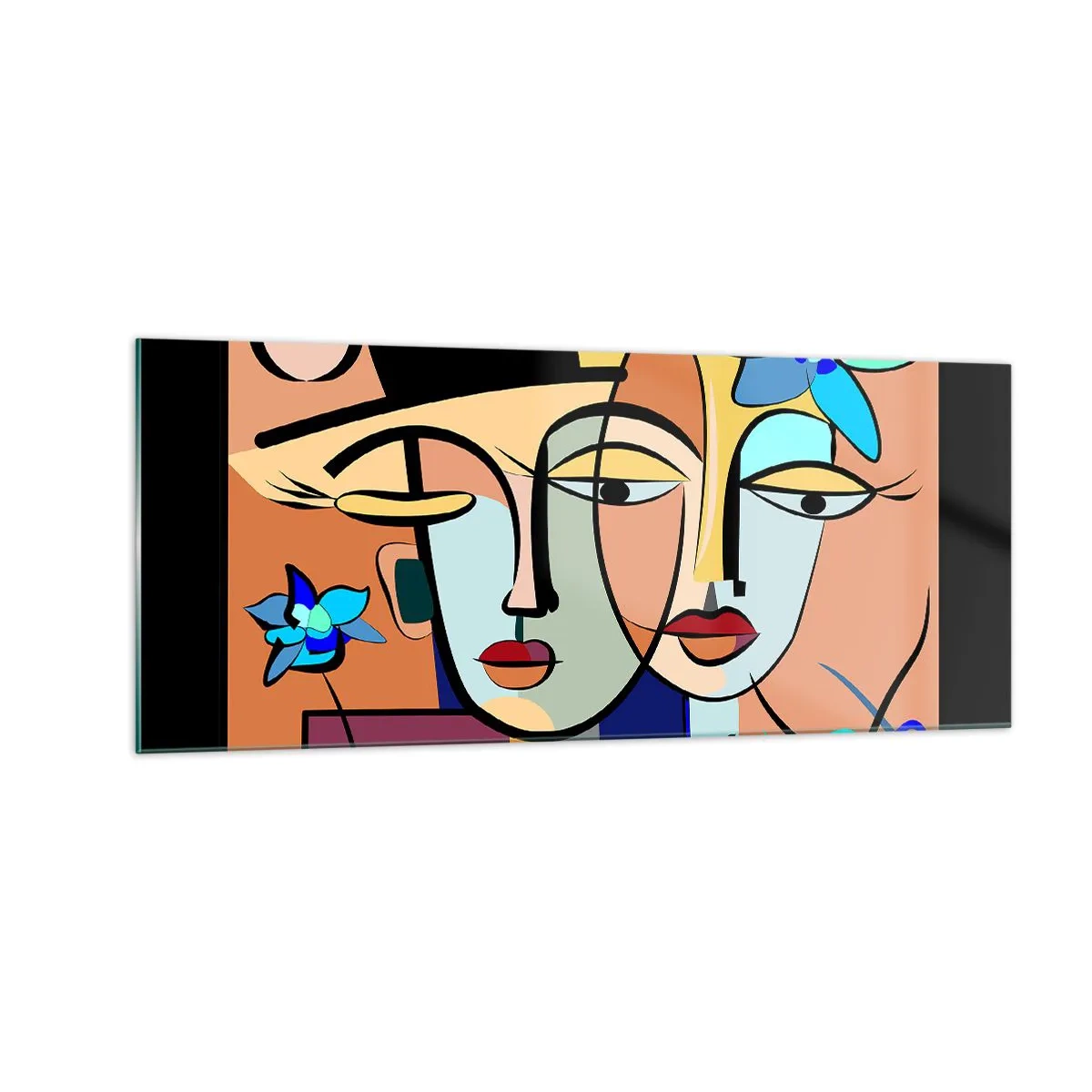 Obraz na skle - Picassovo randez vous - 100x40 cm