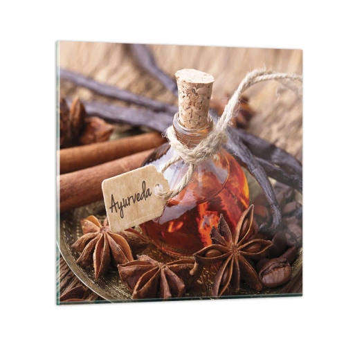 Obraz na skle - K jednotě těla a ducha - 30x30 cm