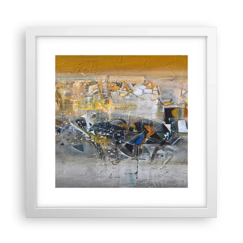 Plakát v bílém rámu - Všechno se podaří - 30x30 cm