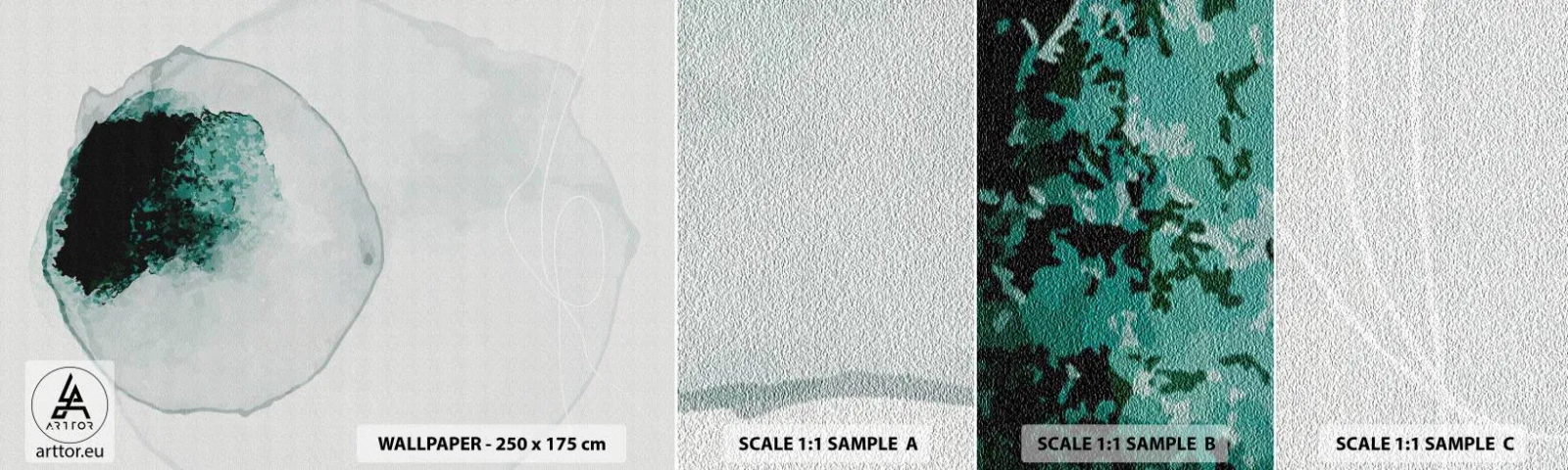 Vzor Fototapety Samolepicí Deluxe Sticker - V kapce vody - Moderní, Minimalistický, Abstrakce - 100x30 cm