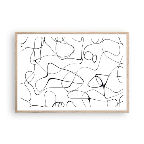 Plakát v rámu světlý dub - Cesty života, zákruty osudu - 100x70 cm