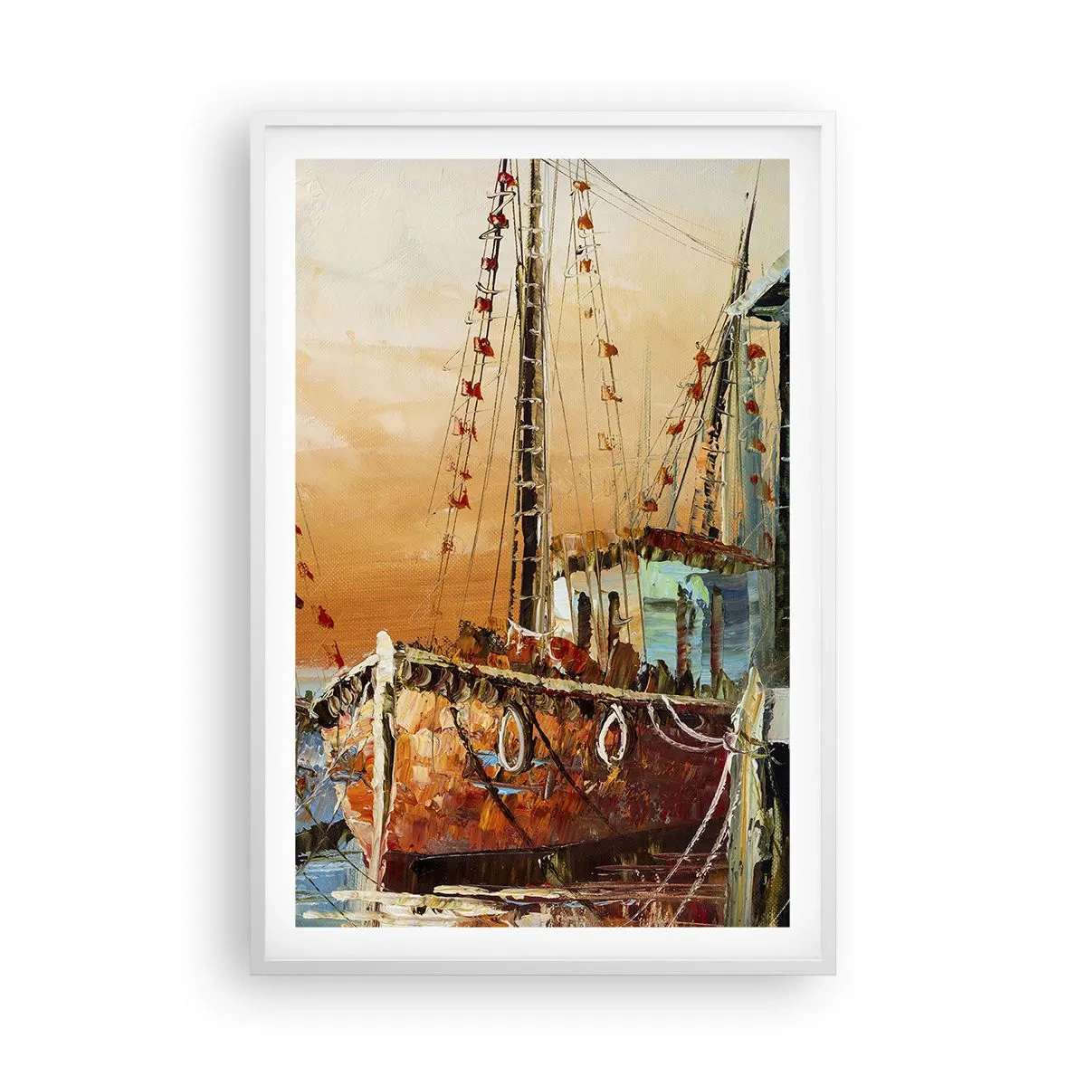 Plakát v bílém rámu - Klidný návrat - 61x91 cm