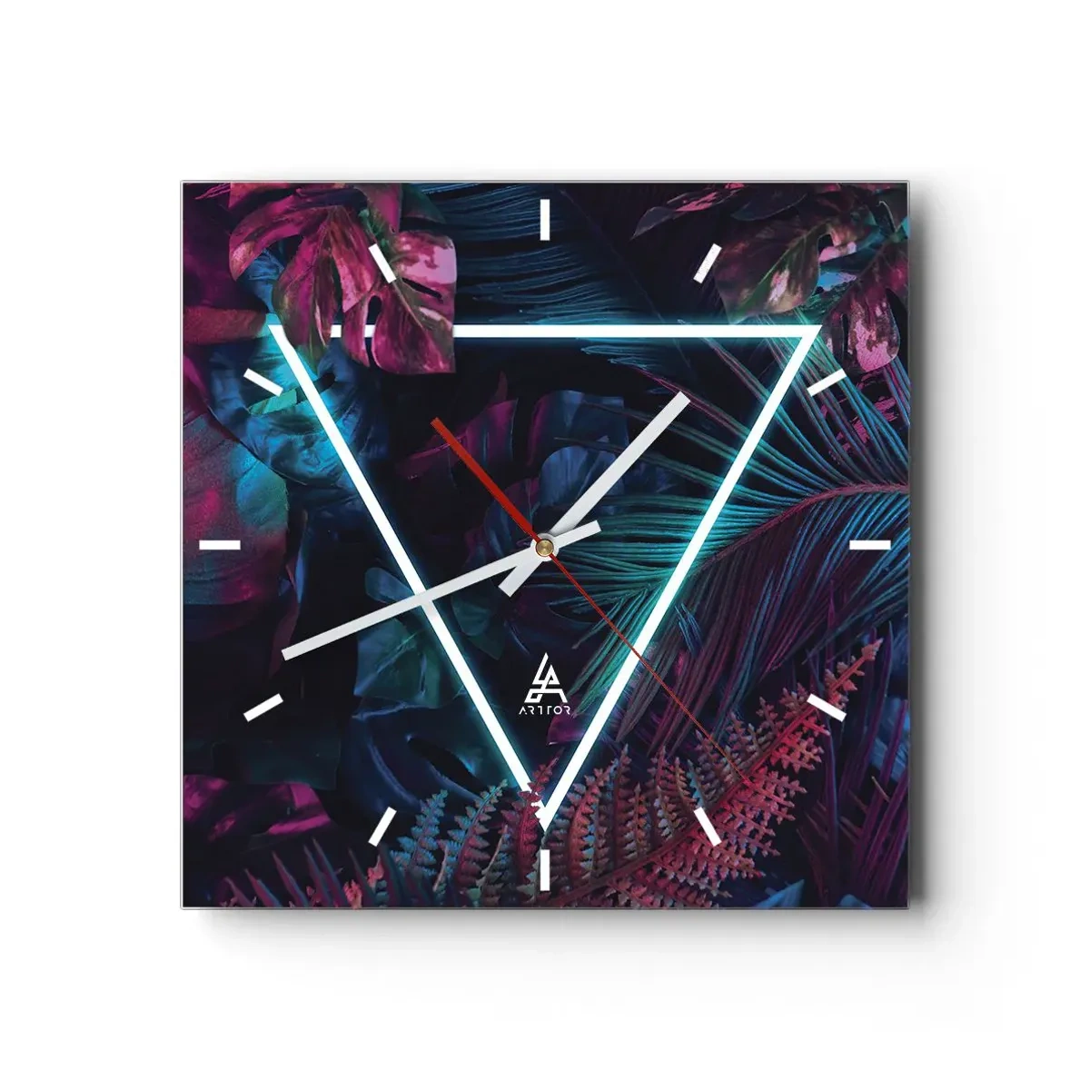 Nástěnné hodiny - Zahrada v disco stylu - 40x40 cm