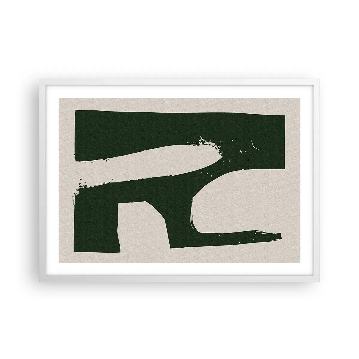 Plakát v bílém rámu - Zálivy v bílem - 70x50 cm